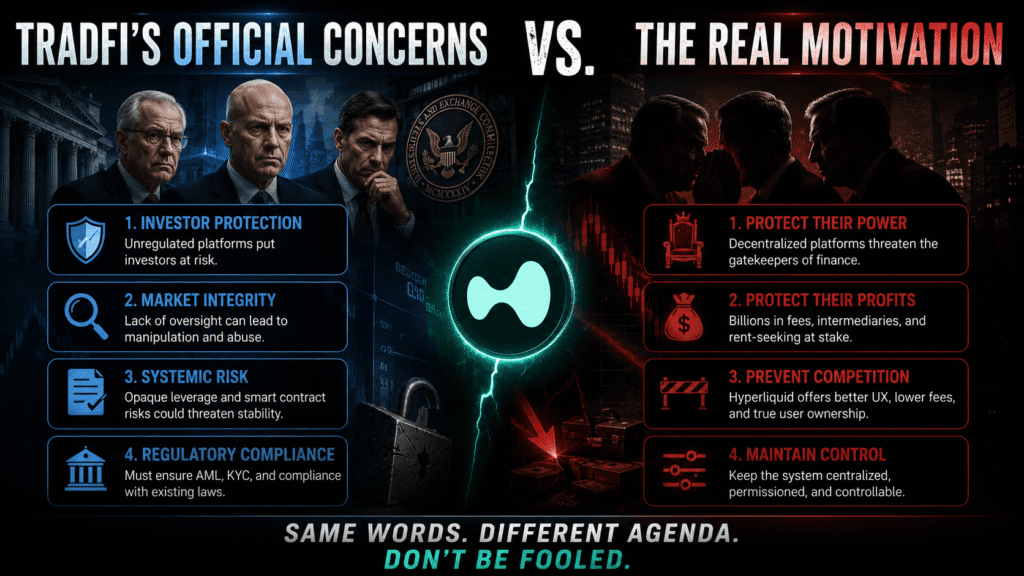 TradFi's Official Concerns vs. The Real Motivation